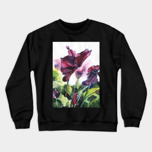 Cyclamen watercolor, pink flowers Crewneck Sweatshirt